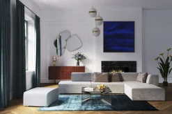 KARE Design Acrylschilderij Abstract Deep Blauw 155x155cm Sale