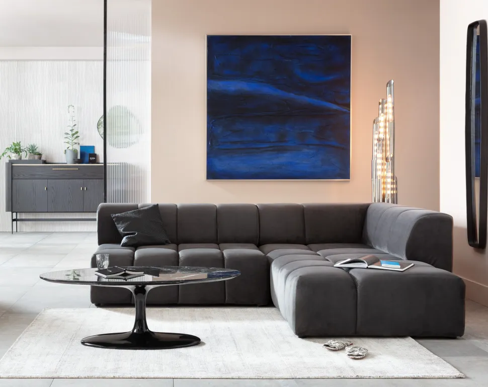 KARE Design Acrylschilderij Abstract Deep Blauw 155x155cm Sale