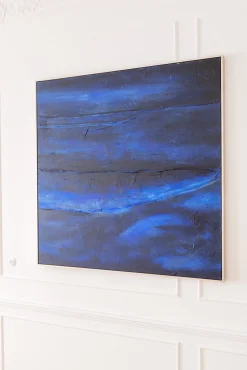 KARE Design Acrylschilderij Abstract Deep Blauw 155x155cm Sale