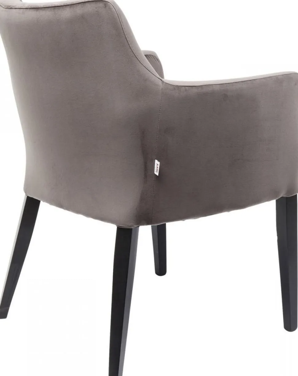 KARE Design Armleunstoel Black Mode Fluweel Grijs Best
