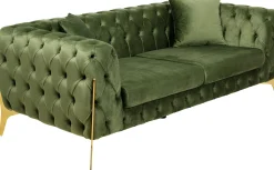 KARE Design Bank Bellissima 2-Seater Velvet Green 200cm New