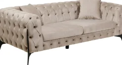KARE Design Bank Bellissima 2-Seater Velvet Beige 200cm New