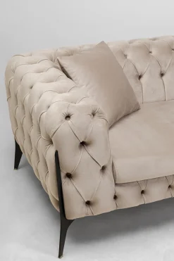 KARE Design Bank Bellissima 2-Seater Velvet Beige 200cm New