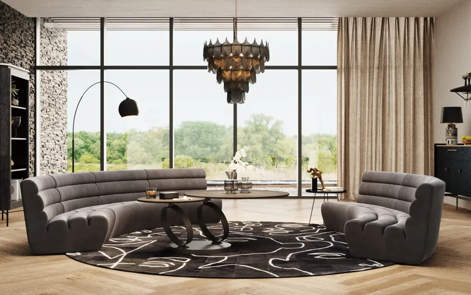 KARE Design Bank Element Wave Grey Best