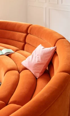 KARE Design Bank Element Wave Oranje Fashion