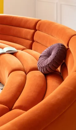 KARE Design Bank Element Wave Oranje Fashion