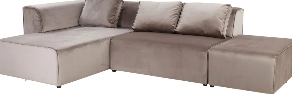 KARE Design Bank Infinity Fluweel Taupe Links Cheap