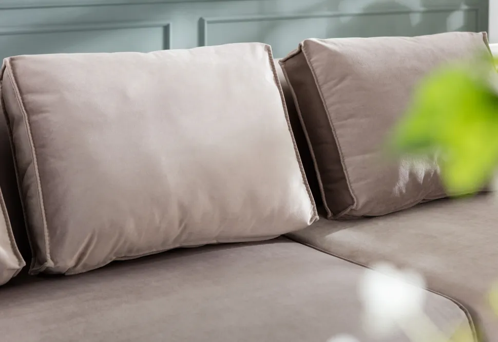 KARE Design Bank Infinity Fluweel Taupe Links Cheap