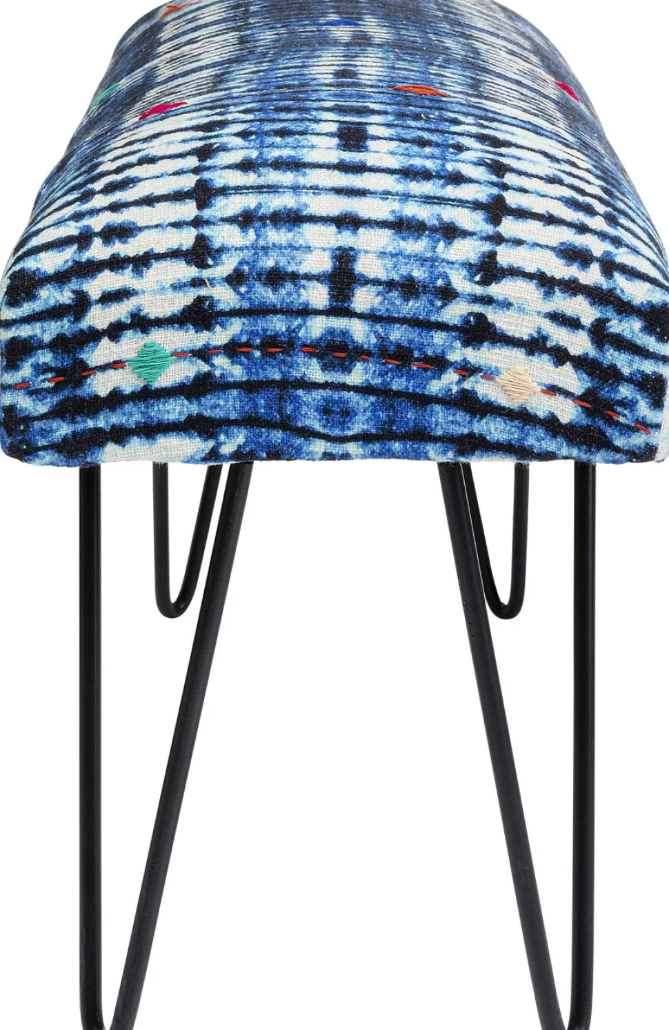 KARE Design Bankje Desna Patchwork Blue 80cm Outlet