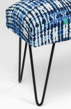 KARE Design Bankje Desna Patchwork Blue 80cm Outlet