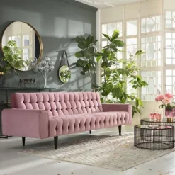 KARE Design Bank Milchbar 3-Zits Fluweel Roze Sale