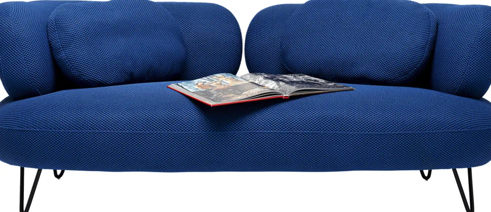 KARE Design Bank Peppo 2-Seater Blue 182cm Outlet