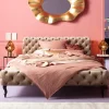 KARE Design Bed Desire Fluweel Ecru 160x200cm Best