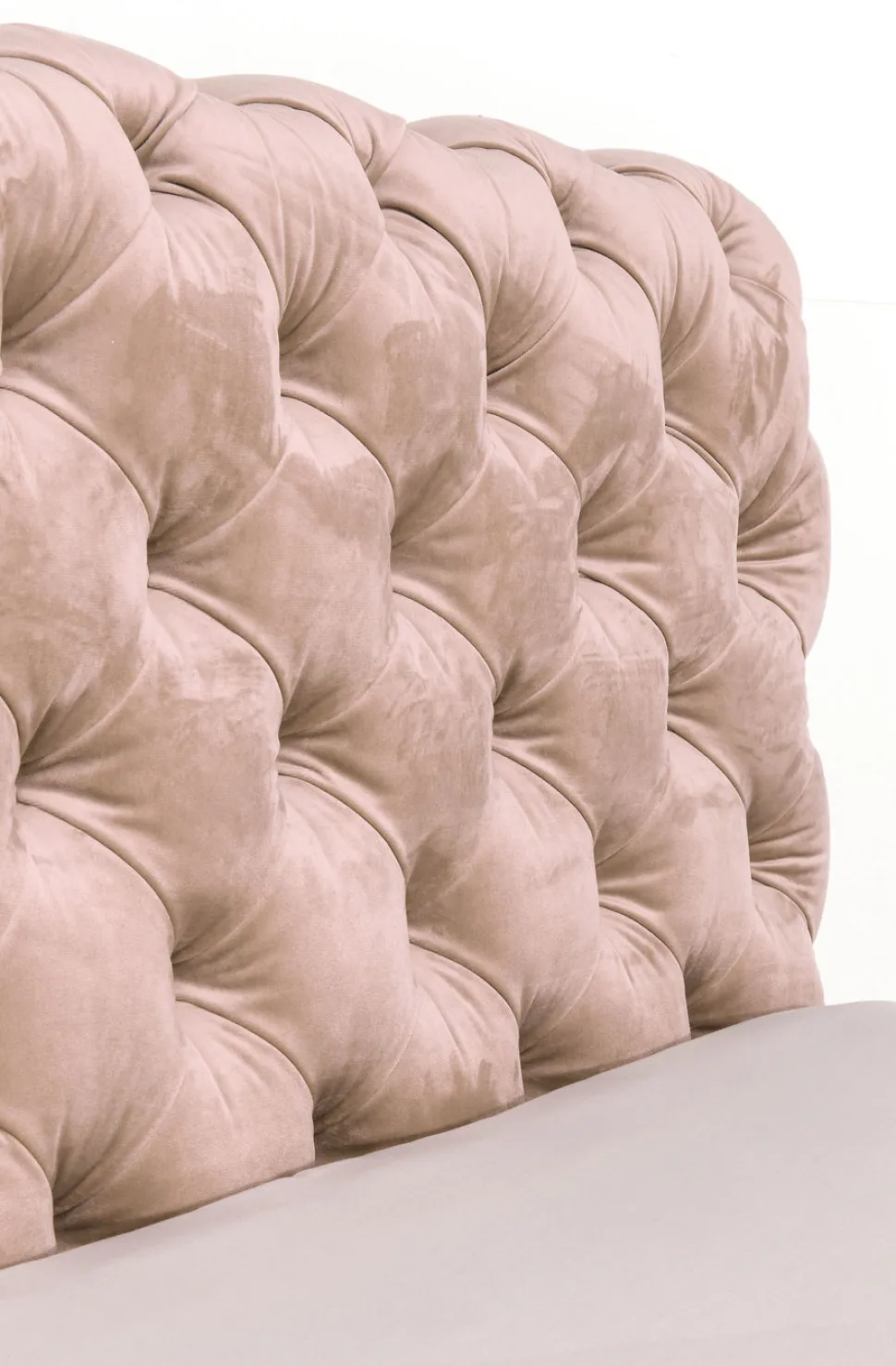 KARE Design Bed Desire Fluweel Ecru 160x200cm Best