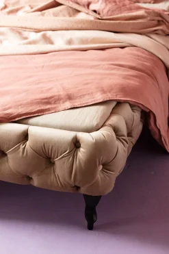 KARE Design Bed Desire Fluweel Ecru 160x200cm Best