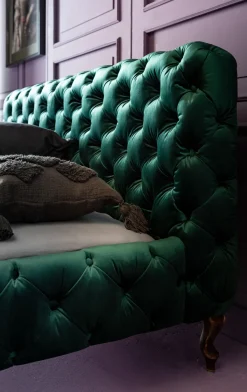 KARE Design Bed Desire Fluweel Groen 180x200cm Best Sale