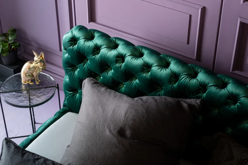 KARE Design Bed Desire Fluweel Groen 180x200cm Best Sale