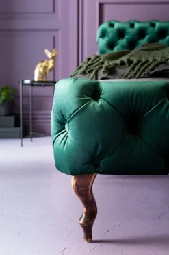 KARE Design Bed Desire Fluweel Groen 160x200cm Clearance