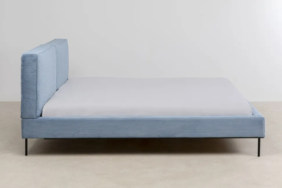 KARE Design Bed East Side Cord Blue 160x200cm Store