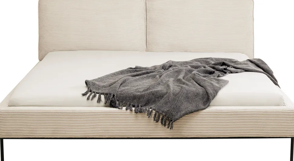 KARE Design Bed East Side Cord Creme 180x200cm Store