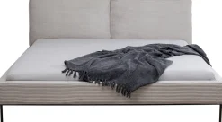 KARE Design Bed East Side Cord Grey 160x200cm Flash Sale