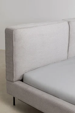 KARE Design Bed East Side Cord Grey 160x200cm Flash Sale
