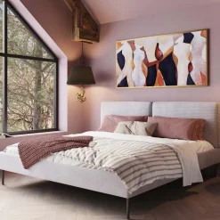 KARE Design Bed East Side Cord Grey 180x200cm New