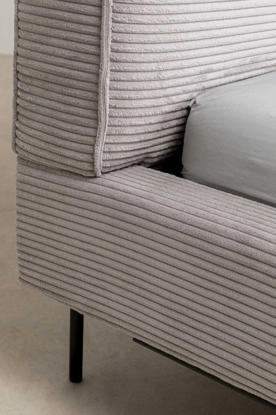 KARE Design Bed East Side Cord Grey 180x200cm New
