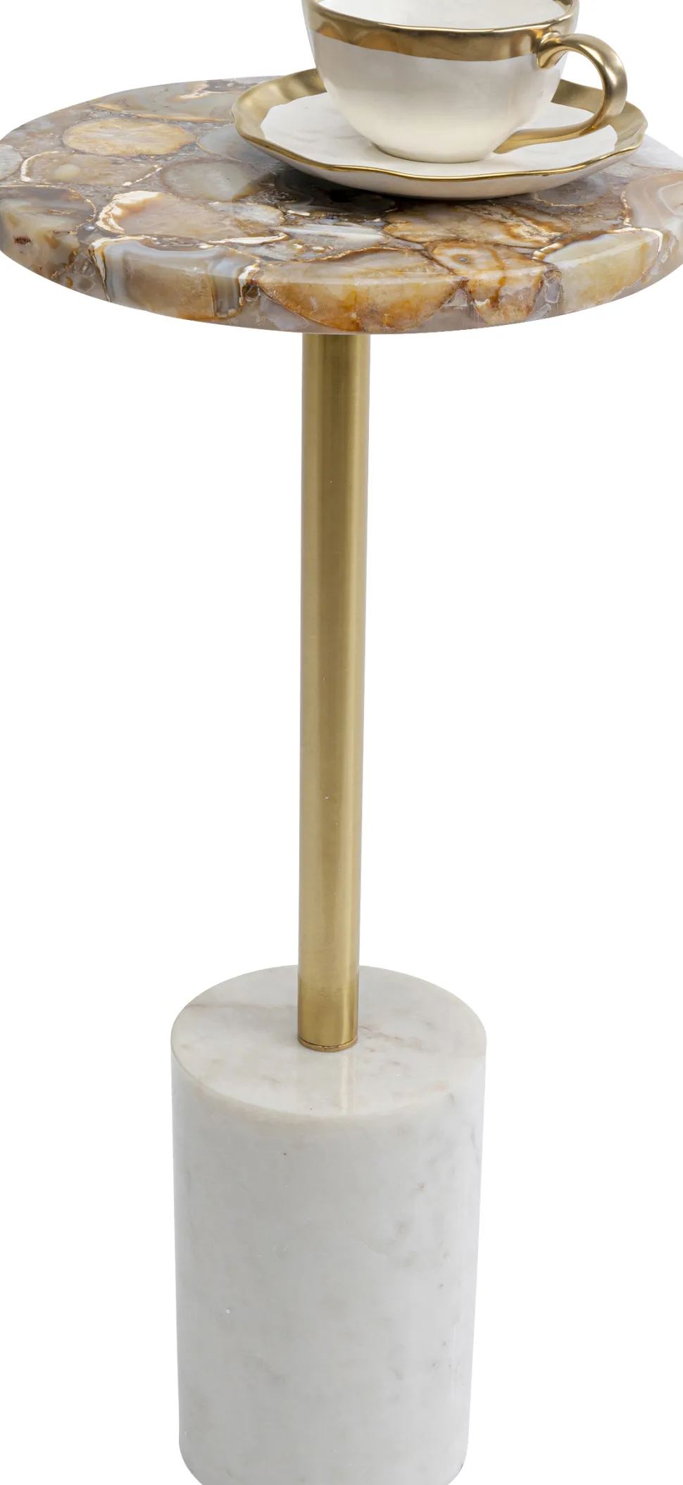 KARE Design Bijzettafel Agate Base White 25cm Clearance