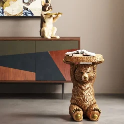 KARE Design Bijzettafel Animal Beer Goud 35x34cm Outlet
