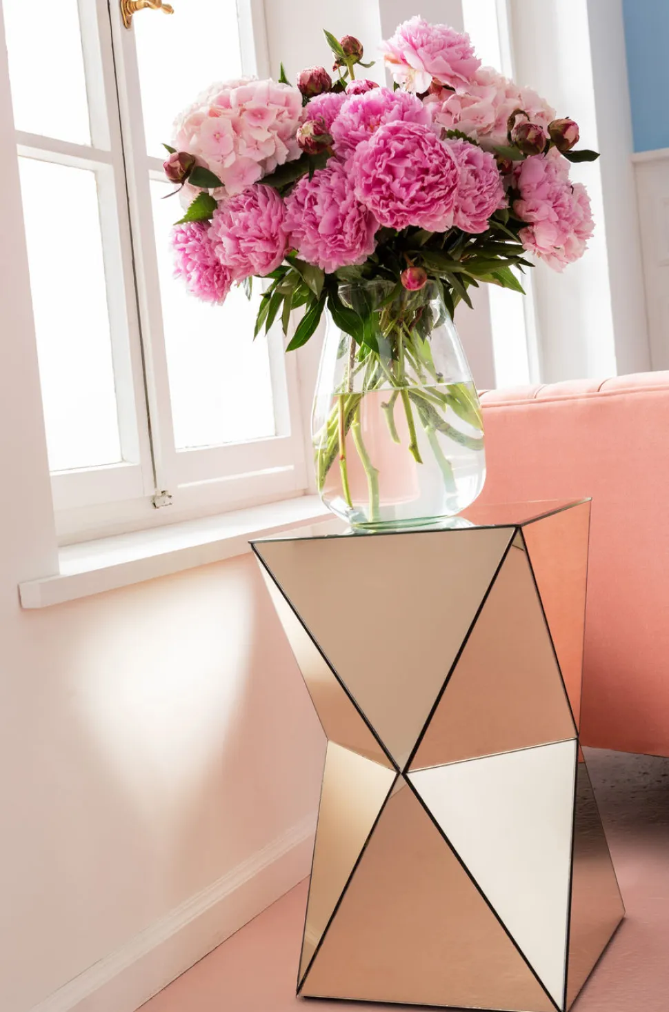 KARE Design Bijzettafel Luxury Triangle Champagne Store