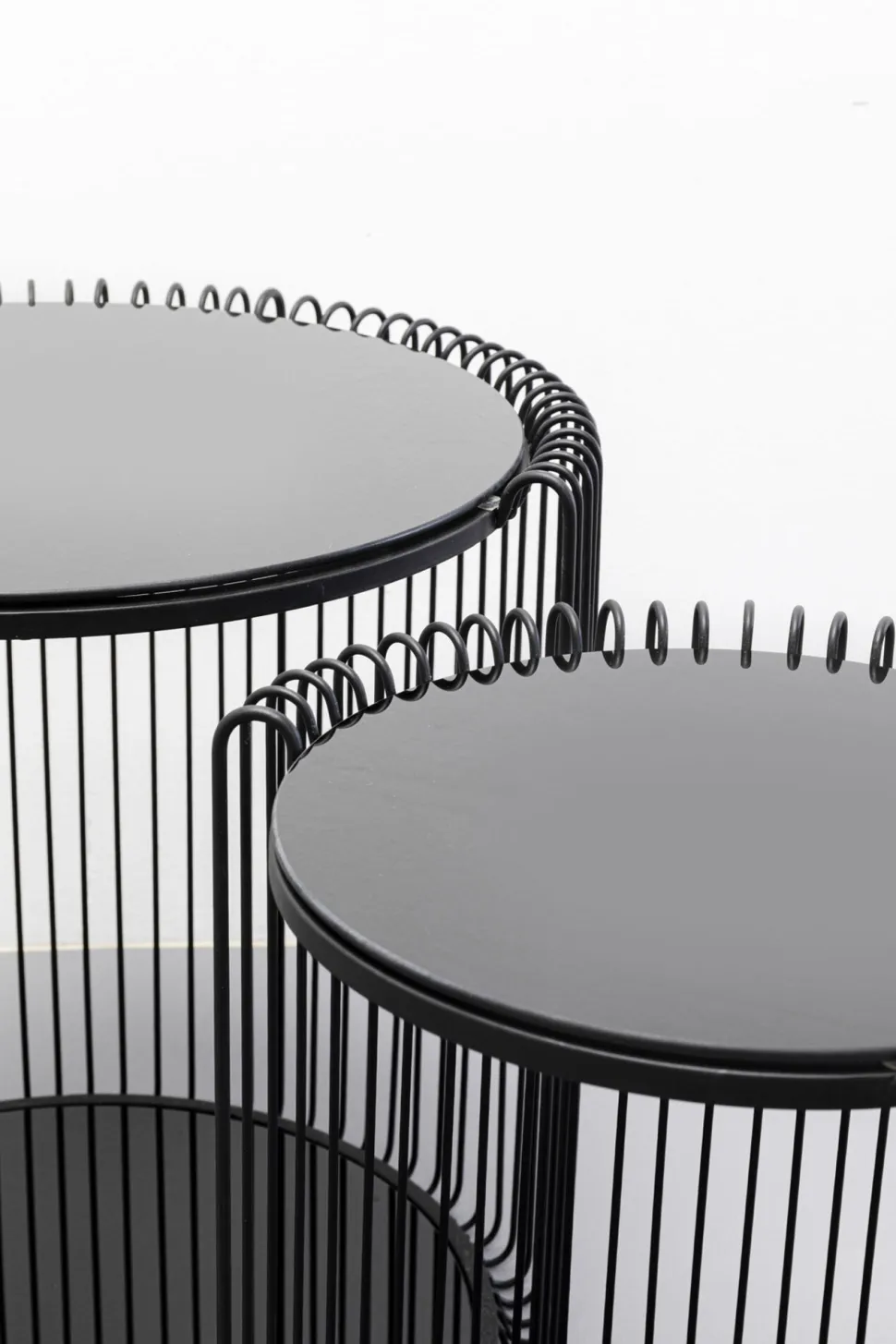 KARE Design Bijzettafel Wire Double Black Set Van 2 Cheap