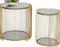 KARE Design Bijzettafel Wire Double Brass (2/set) Flash Sale