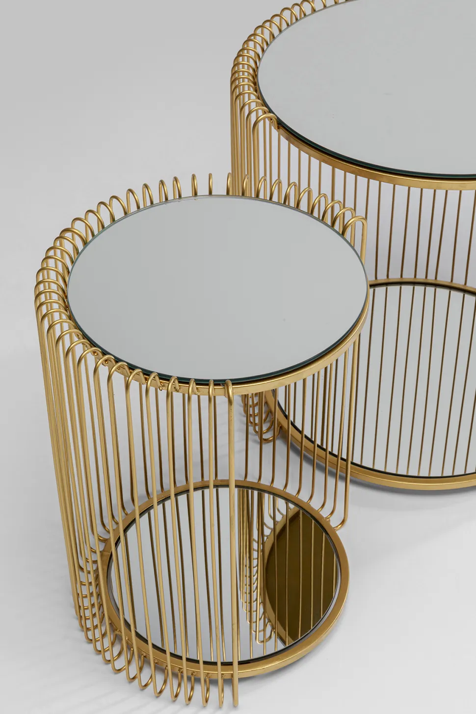 KARE Design Bijzettafel Wire Double Brass (2/set) Flash Sale