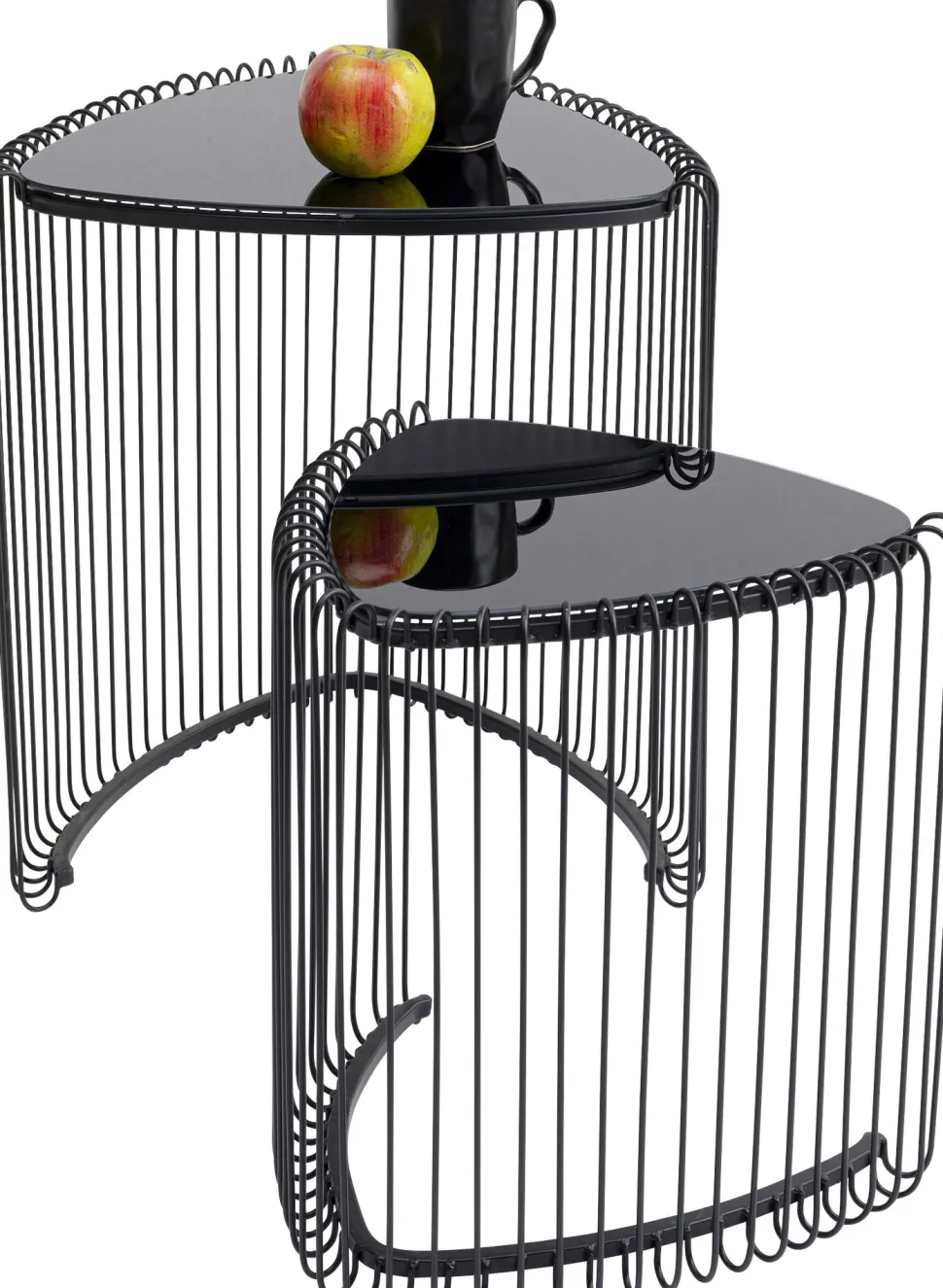 KARE Design Bijzettafel Wire Triangle Black (Set Van 2) Cheap