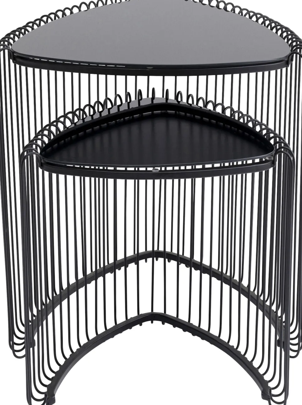 KARE Design Bijzettafel Wire Triangle Black (Set Van 2) Cheap