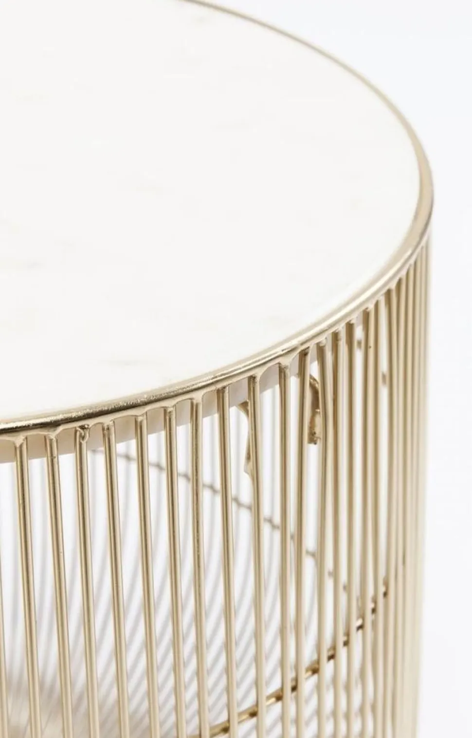 KARE Design Bijzettafel Wit Marmeren Messing Ø32cm Online
