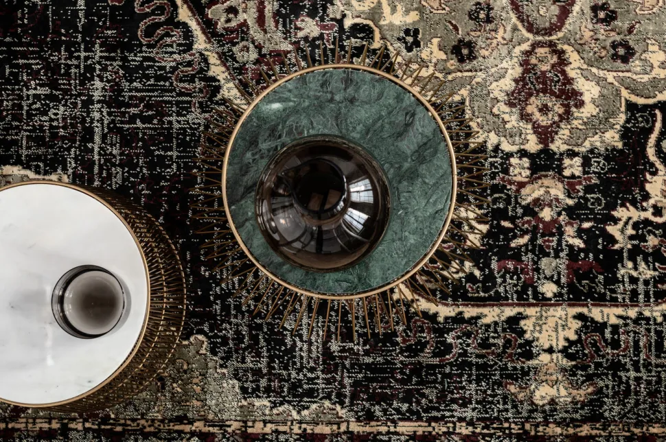 KARE Design Bijzettafel Wit Marmeren Messing Ø32cm Online
