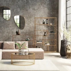 KARE Design Boekenkast Loft Goud 100x115cm Flash Sale