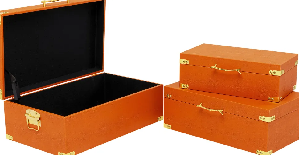 KARE Design Box Noah Orange Set Van 3 New