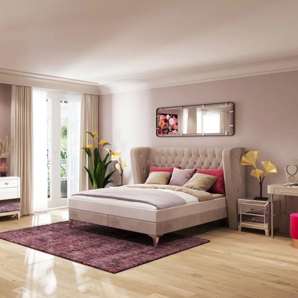 KARE Design Boxspringbed Benito Moon Cream 180x200cm Outlet