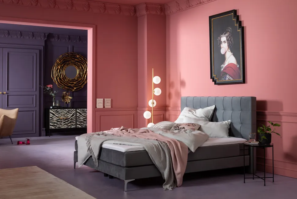 KARE Design Boxspringbed Benito Star Grey 180x200cm Outlet