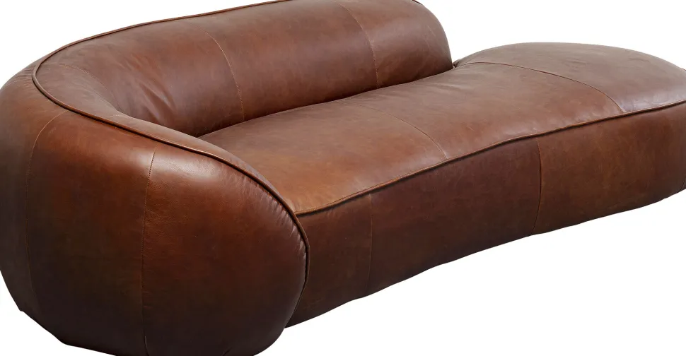 KARE Design Chaise Longue Wonder Leather Brown 252cm Outlet