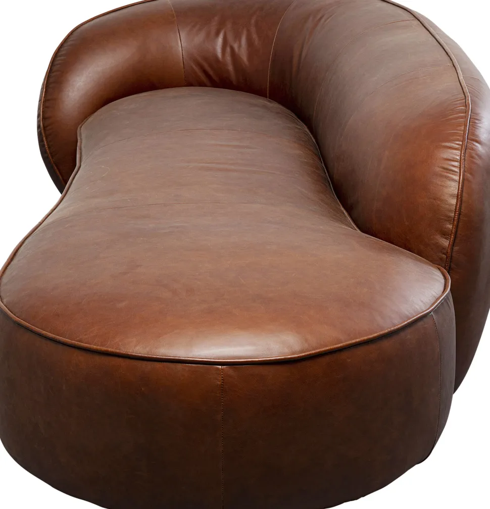KARE Design Chaise Longue Wonder Leather Brown 252cm Outlet