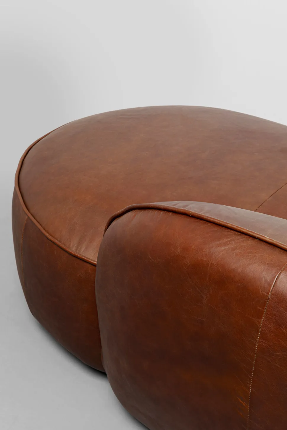 KARE Design Chaise Longue Wonder Leather Brown 252cm Outlet