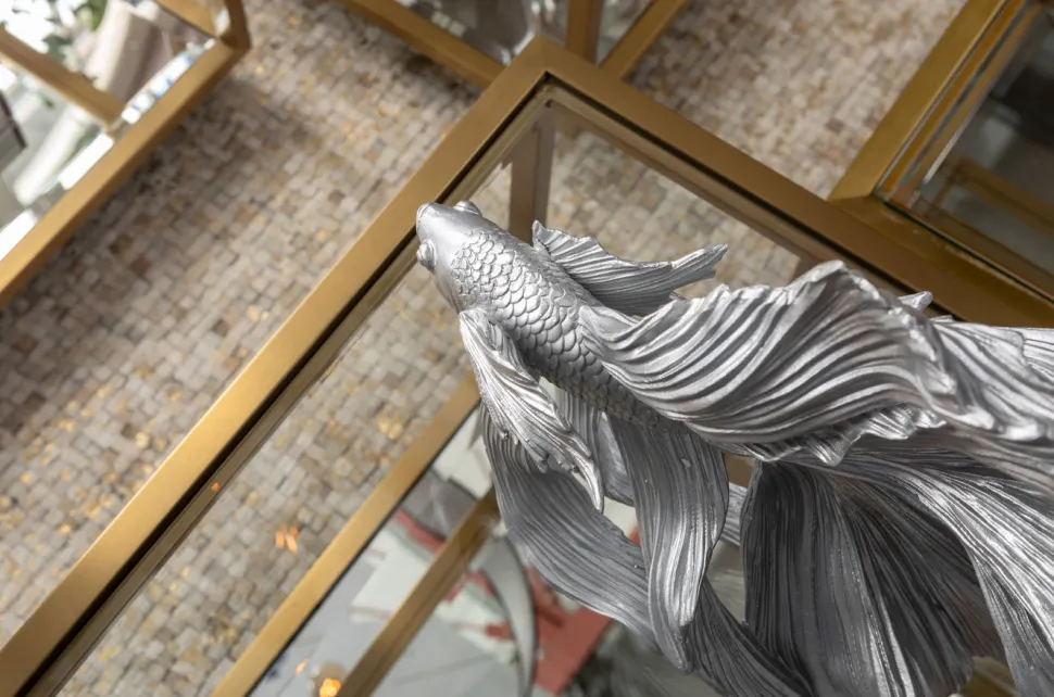 KARE Design Decofiguur Betta Fish Zilver Klein Shop