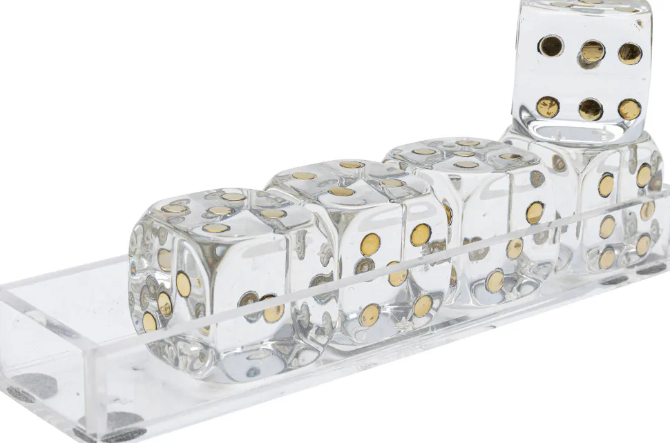 KARE Design Decofiguur Dice Transparent 17x4cm Outlet