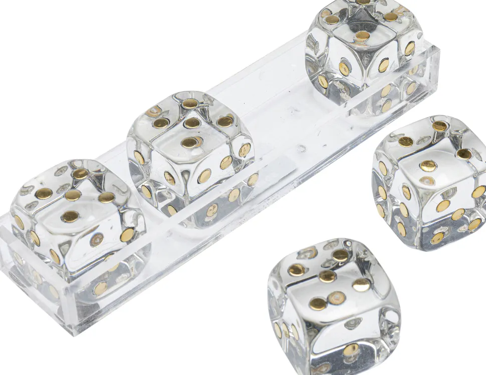 KARE Design Decofiguur Dice Transparent 17x4cm Outlet