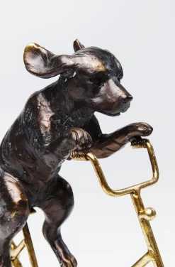 KARE Design Decofiguur Dog With Bicycle Clearance