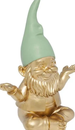 KARE Design Decofiguur Dwerg Meditatie Goud Groen 19cm Hot
